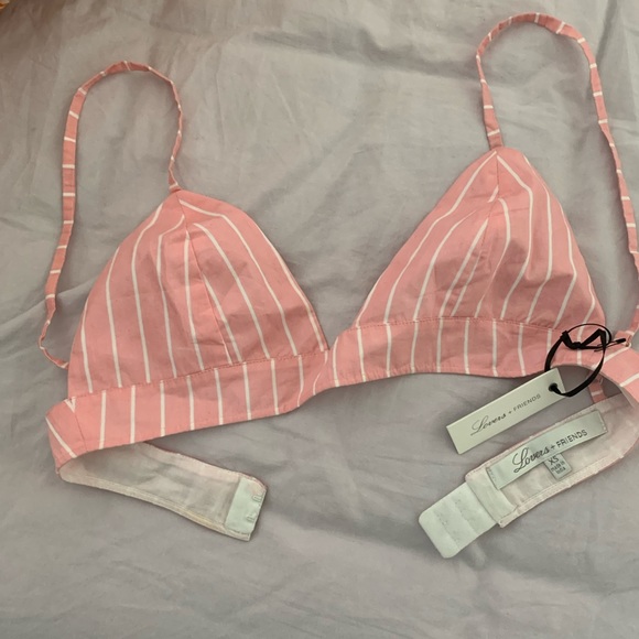 LOVERS + FRIENDS | pink and white striped bralette - Picture 2 of 5